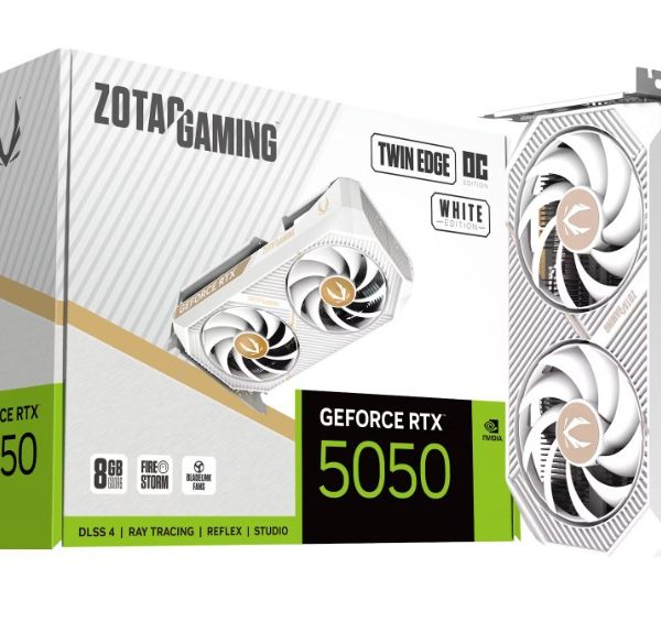 Zotac GeForce RTX 5050 Twin Edge OC White 8GB GDDR6 PCI-Express Graphics Card