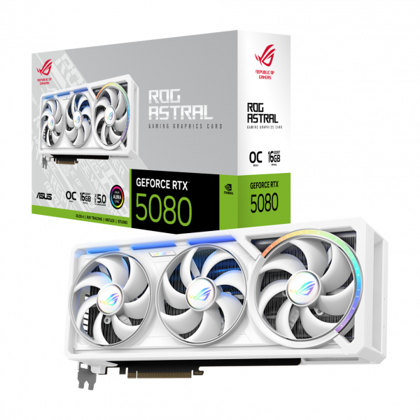 ASUS ROG Astral GeForce RTX 5080 OC White Edition, 16384 MB GDDR7